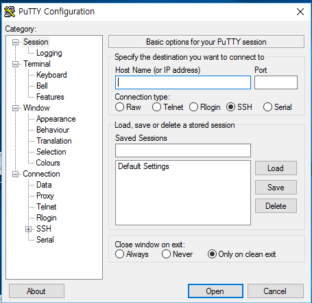 [ PuTTY는 SSH 툴로써 오늘날에도 널리 사용되고 있는 클라이언트입니다. ]